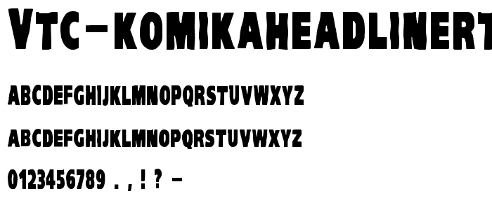 VTC-KomikaHeadLinerTwo Bold font